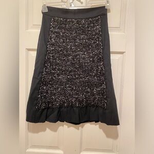 Marc By Marc Jacobs Black and White A-Line Ruffled Skirt